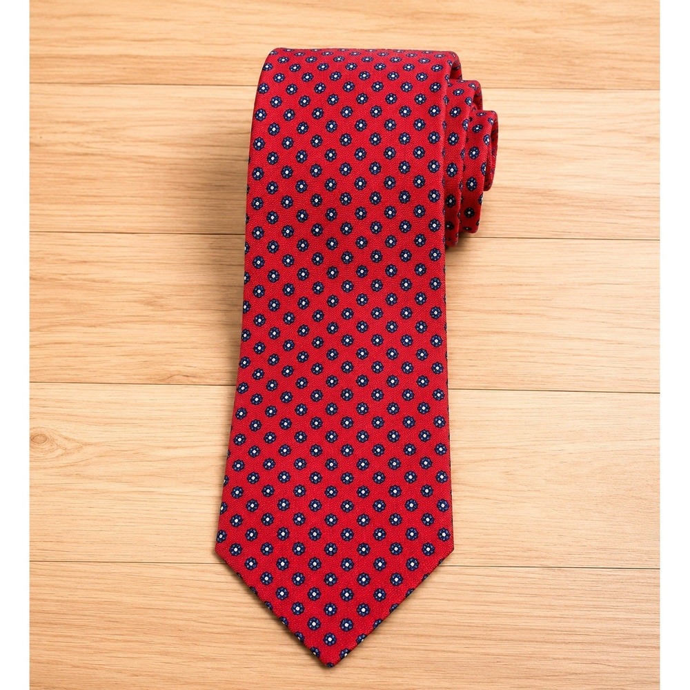 Vintage Brooks Brothers Makers Silk Neck Tie Red Blue Paisley Made USA Ivy Prep